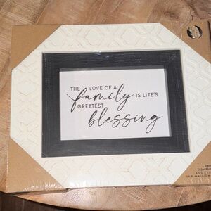Decorative Black and White Family Blessing Frame